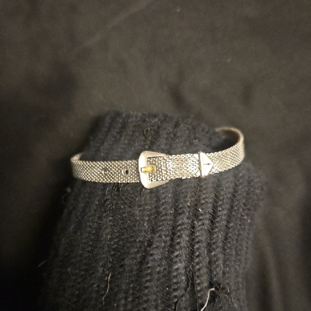 Silver Mesh Buckle Bracelet